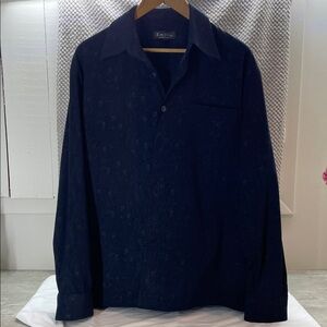 Signature Dark Blue Men's Casual Button Down Shirt